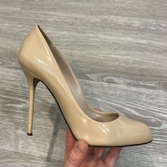 SERGIO ROSSI Beige Patent-leather pumps - Picture 9 of 9